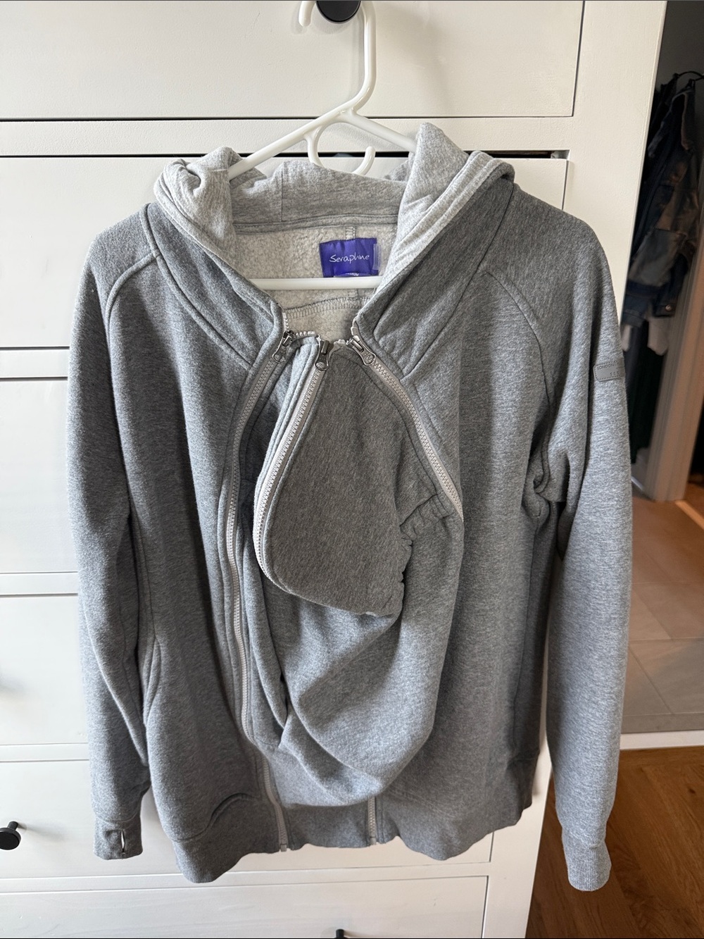 Seraphine Grey Maternity & Nursing Zip Hoodie
